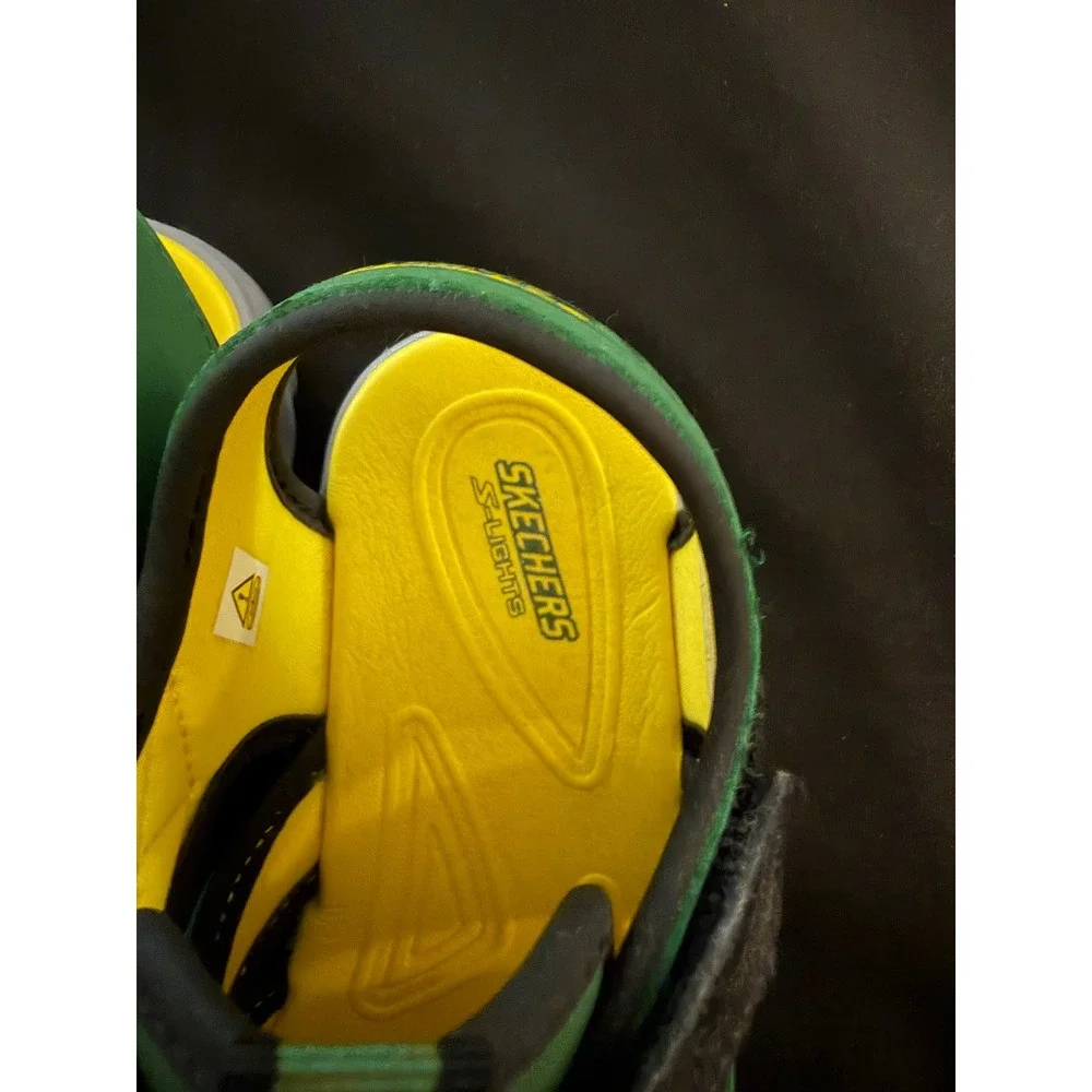 Skechers John Deere Boys Light Up Sandals Green Black 407070L Size 11